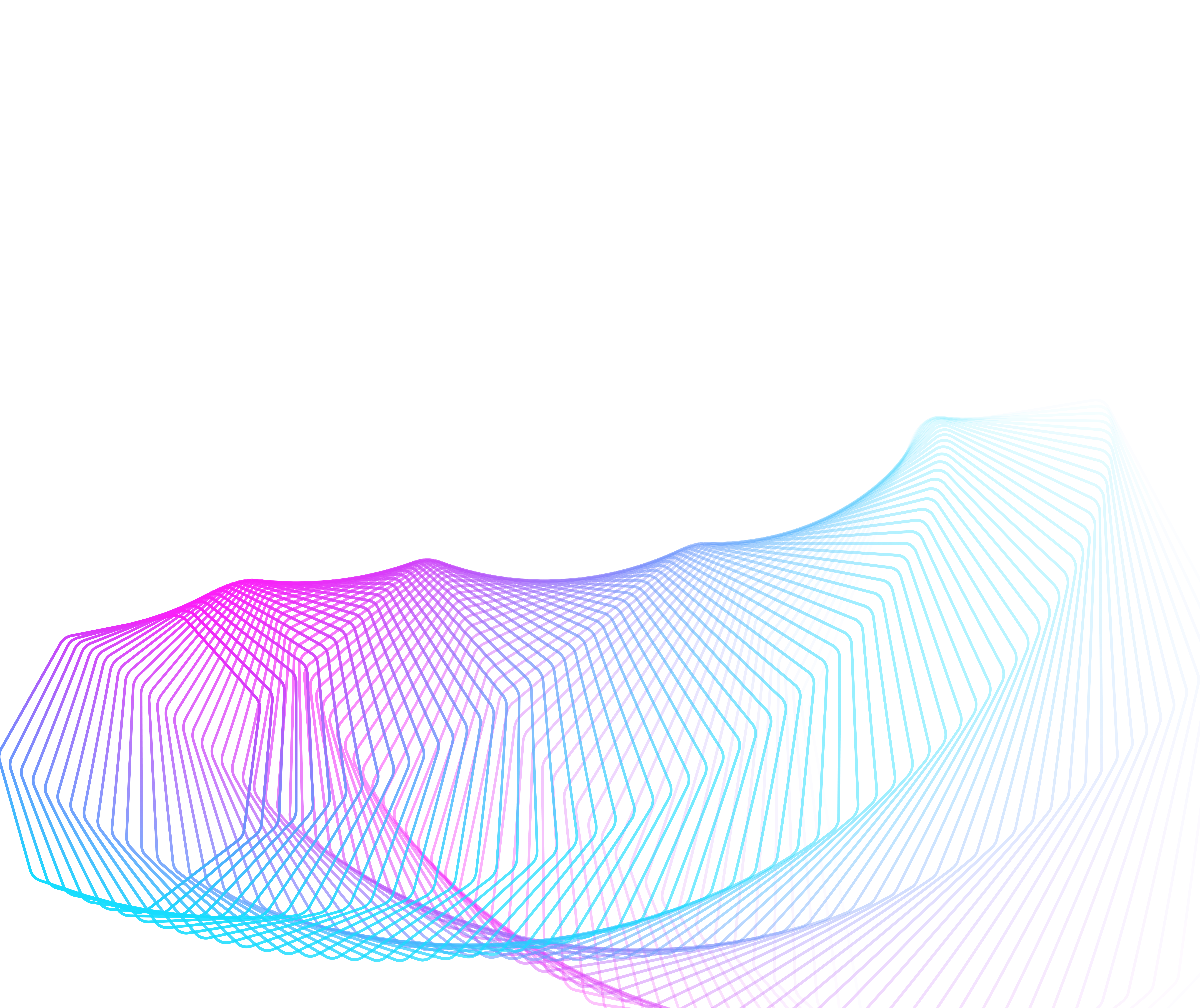 Decorative polygon waves
